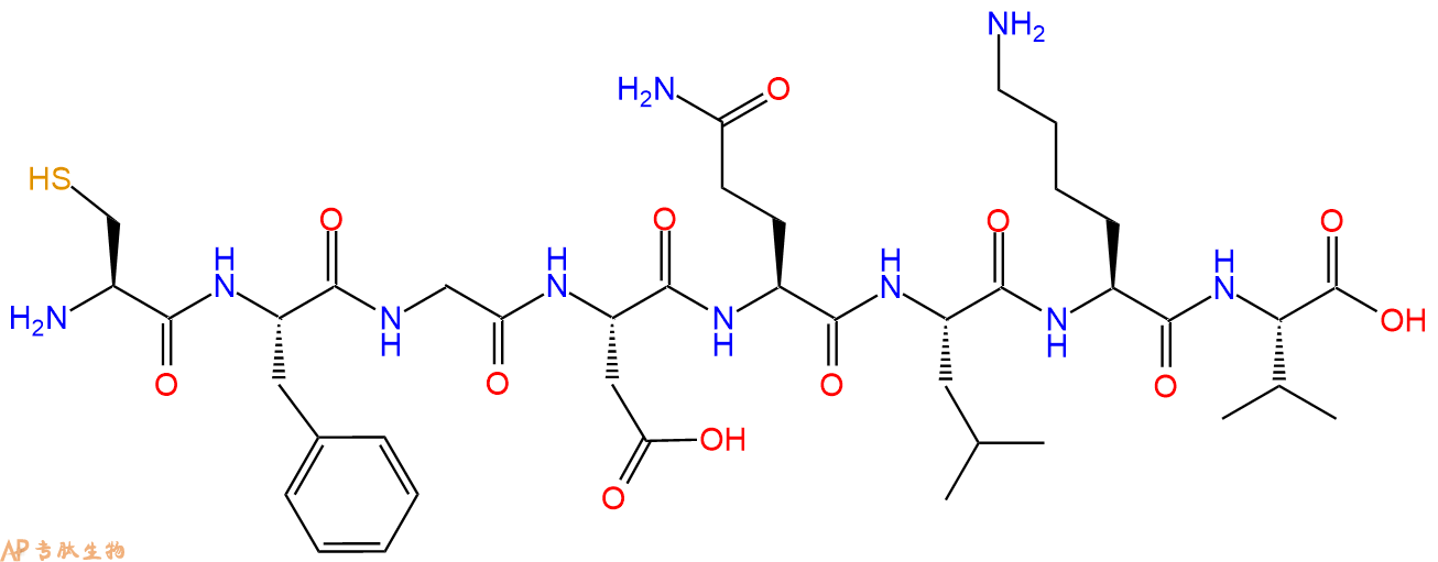 多肽CFGDQLKV的参数和合成路线|三字母为Cys-Phe-Gly-Asp-Gln-Leu-Lys