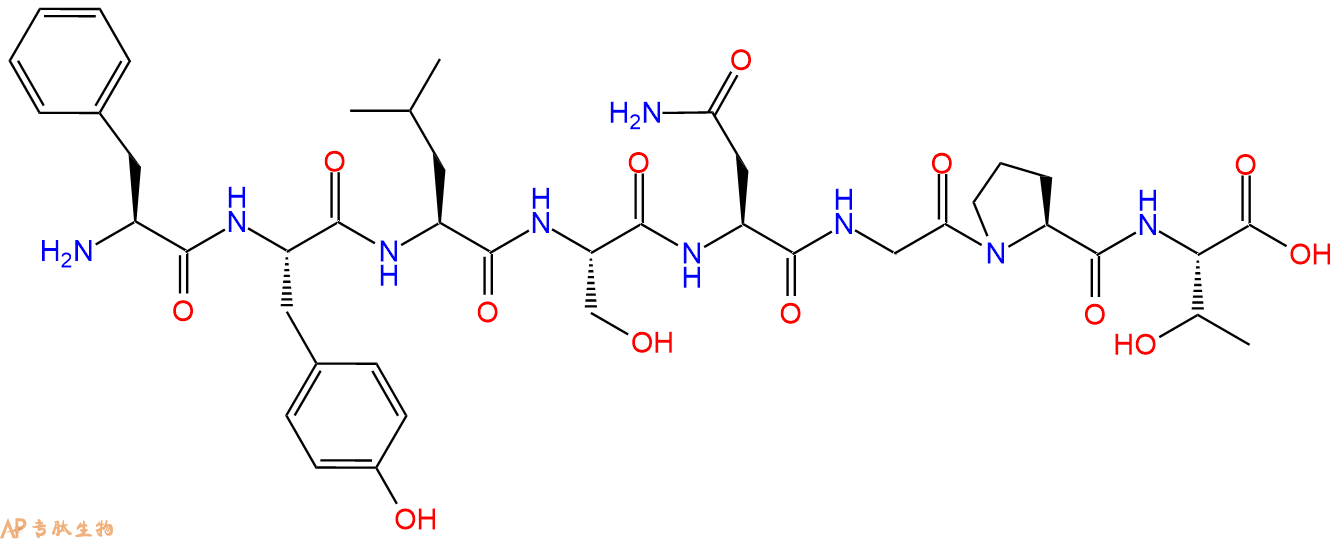 多肽FYLSNGPT的参数和合成路线|三字母为Phe-Tyr-Leu-Ser-Asn-Gly-Pro