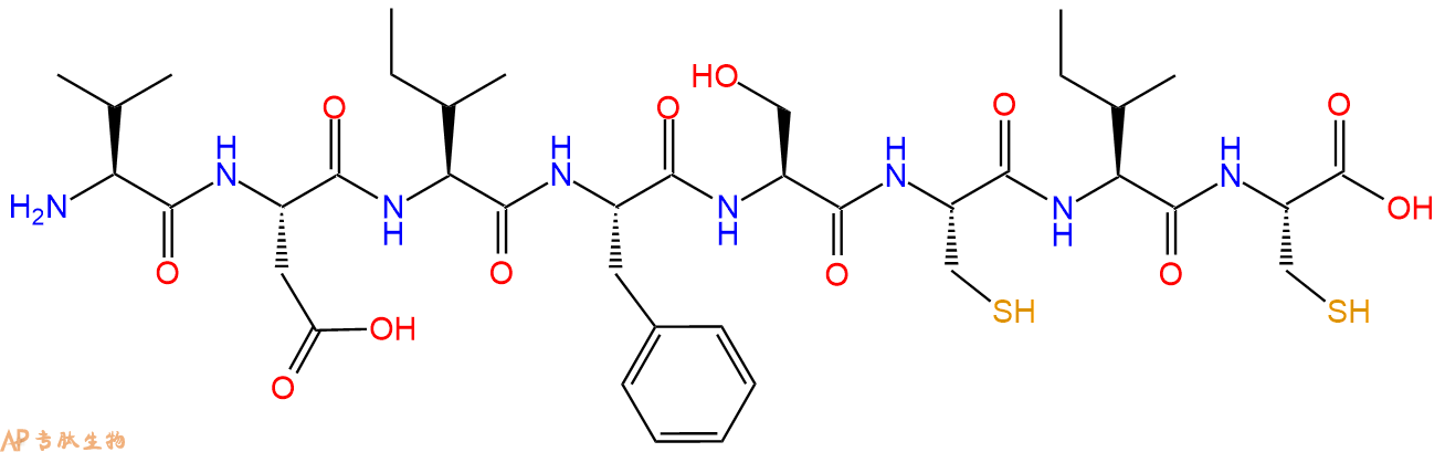 多肽VDIFSCIC的参数和合成路线|三字母为Val-Asp-Ile-Phe-Ser-Cys-Ile