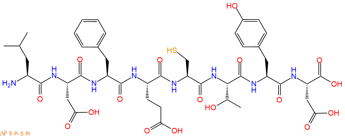 多肽LDFECTYD的参数和合成路线|三字母为Leu-Asp-Phe-Glu-Cys-Thr-Tyr
