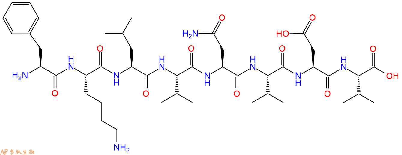 多肽FKLVNVDV的参数和合成路线|三字母为Phe-Lys-Leu-Val-Asn-Val-Asp