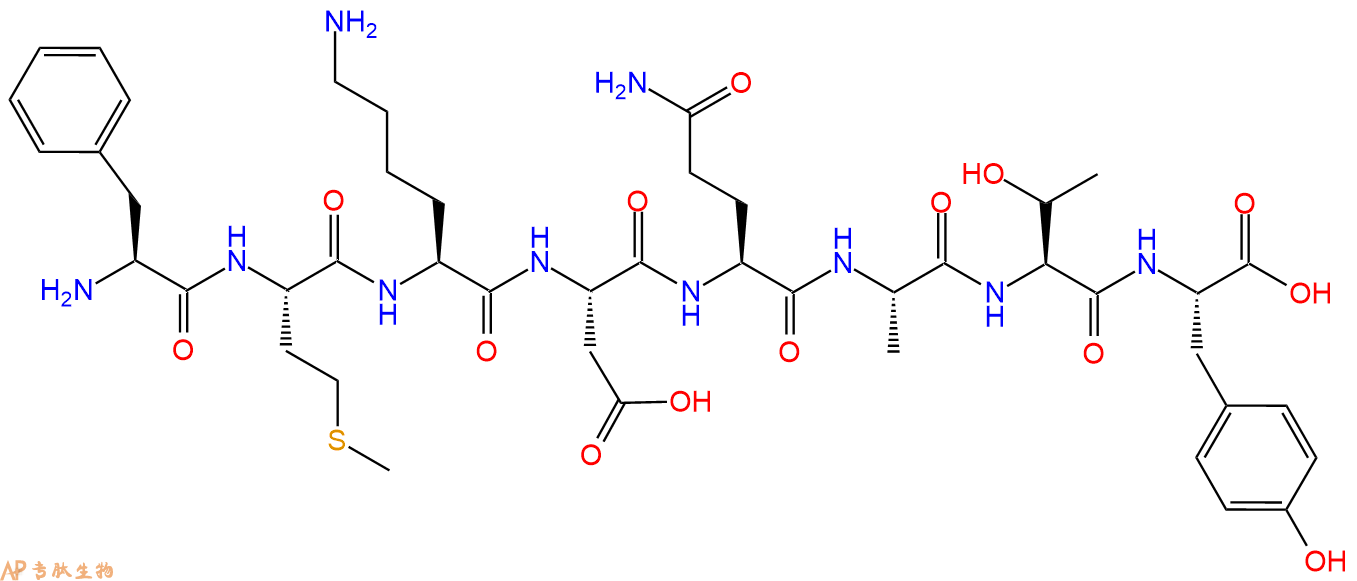 多肽FMKDQATY的参数和合成路线|三字母为Phe-Met-Lys-Asp-Gln-Ala-Thr