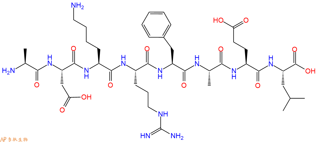多肽ADKRFAEL的参数和合成路线|三字母为Ala-Asp-Lys-Arg-Phe-Ala-Glu