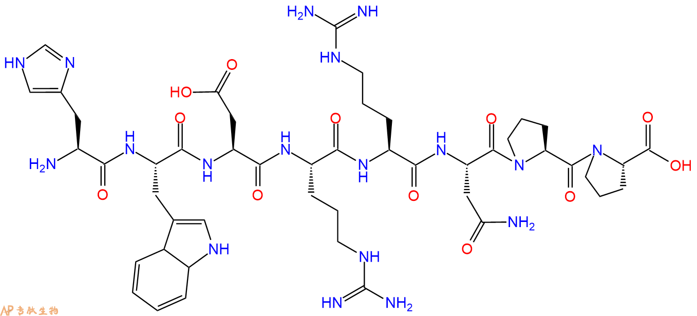 多肽HWDRRNPP的参数和合成路线|三字母为His-Trp-Asp-Arg-Arg-Asn-Pro