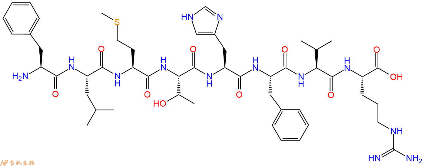 多肽FLMTHFVR的参数和合成路线|三字母为Phe-Leu-Met-Thr-His-Phe-Val