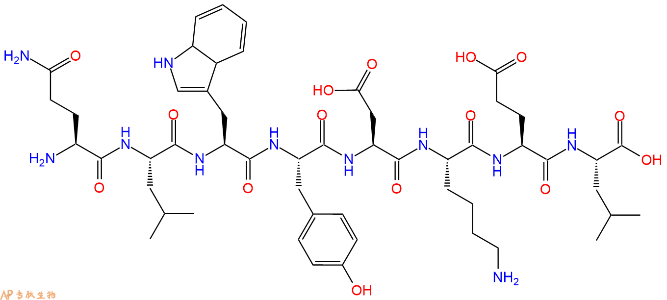 多肽QLWYDKEL的参数和合成路线|三字母为Gln-Leu-Trp-Tyr-Asp-Lys-Glu