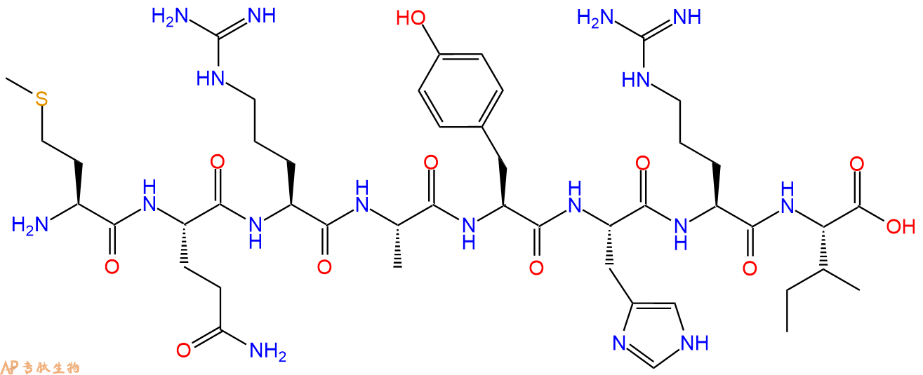 多肽MQRAYHRI的参数和合成路线|三字母为Met-Gln-Arg-Ala-Tyr-His-Arg