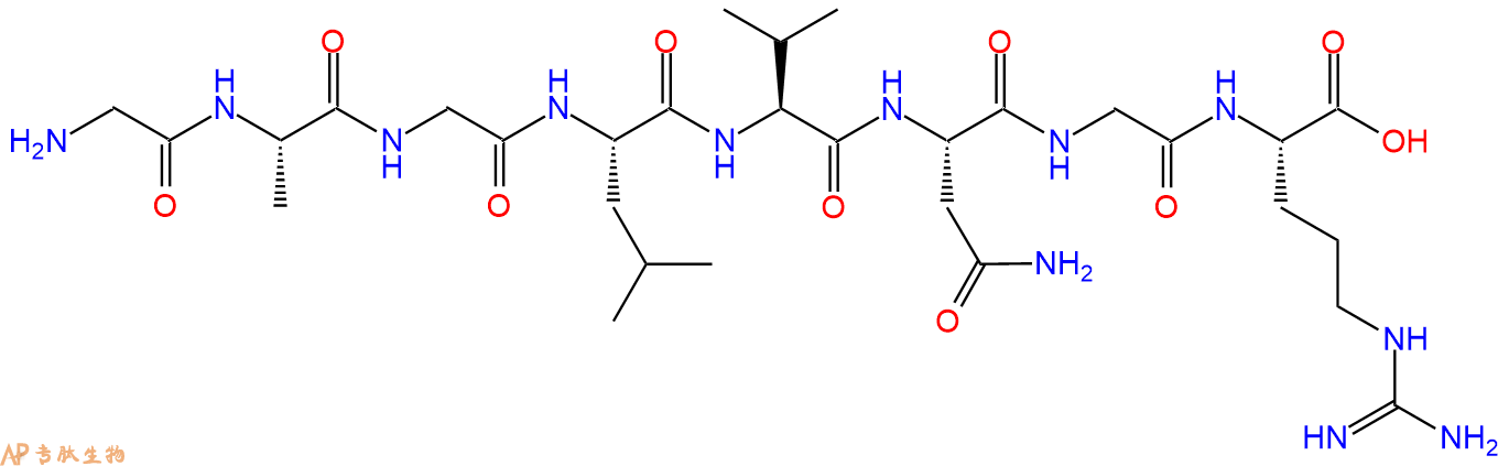 多肽GAGLVNGR的参数和合成路线|三字母为Gly-Ala-Gly-Leu-Val-Asn-Gly
