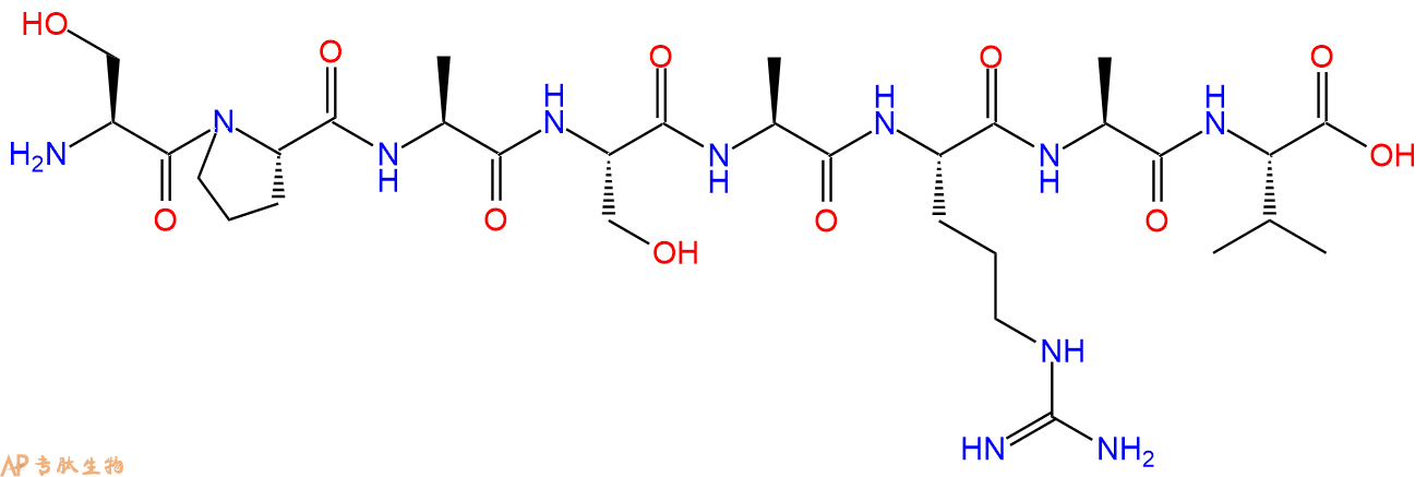 多肽SPASARAV的参数和合成路线|三字母为Ser-Pro-Ala-Ser-Ala-Arg-Ala