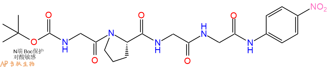 专肽生物产品四肽Boc-Gly-Pro-Gly-Gly-对硝基苯胺87543-97-3