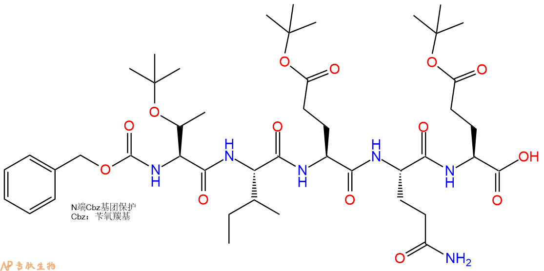 专肽生物产品五肽Cbz-Thr(tBu)-Ile-Glu(OtBu)-Gln-Glu(OtBu)110484-34-9