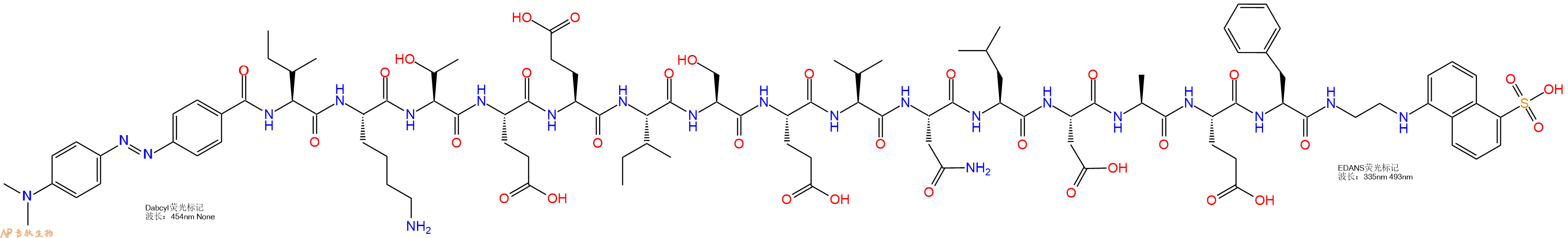 专肽生物产品淀粉肽DABCYL-(Asn670, Leu671)-Amyloidb/A4 Protein Pre