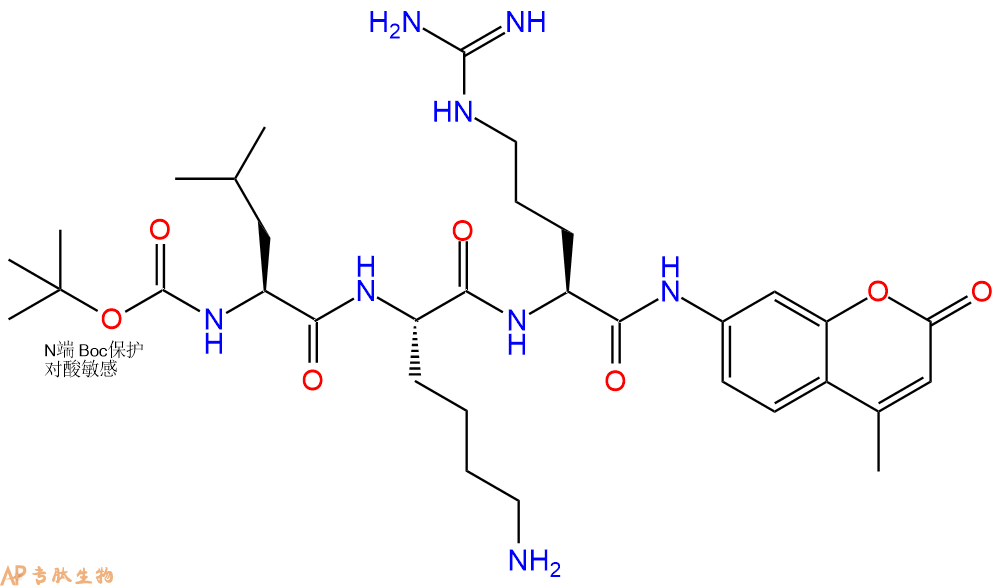 专肽生物产品Kexin substrate：Boc-Leu-Lys-Arg-7-氨基-4-甲基香豆素109358-47-6