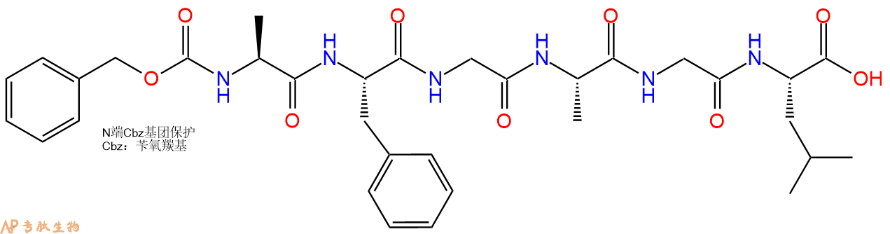专肽生物产品六肽CBzl-Ala-Phe-Gly-Ala-Gly-Leu1342794-37-9