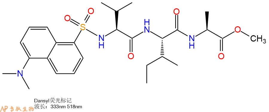 专肽生物产品三肽Dansyl-Val-Ile-Ala--甲酯化37580-76-0