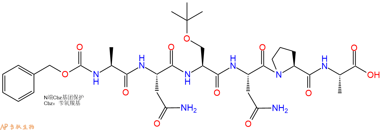 专肽生物产品六肽Cbz-Ala-Asn-Ser(tBu)-Asn-Pro-Ala75141-70-7