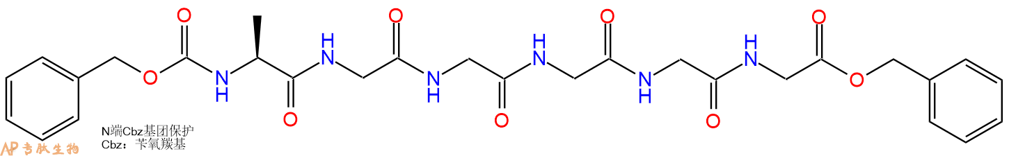 专肽生物产品六肽Cbz-Ala-Gly-Gly-Gly-Gly-Gly-苄酯化19912-44-8