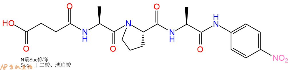 专肽生物产品三肽Suc-Ala-Pro-Ala-对硝基苯胺72682-79-2