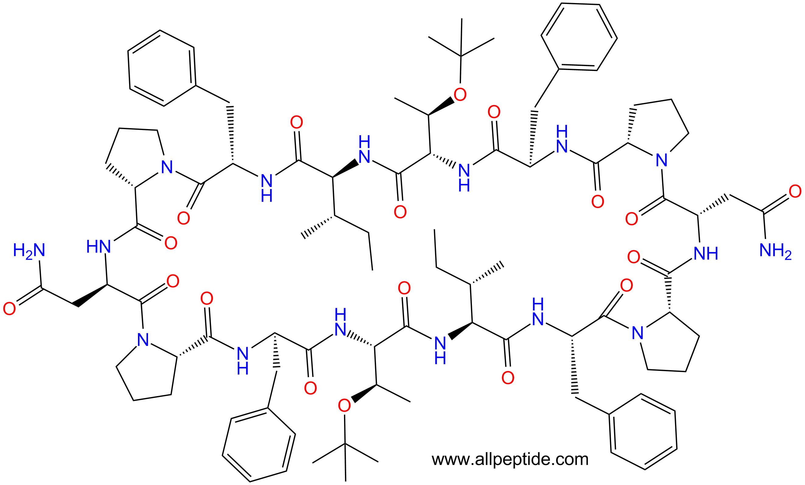 专肽生物产品cyclo[-N-P-F-Thr(tBu)-I-F-P-N-P-F-Thr(tBu)-I-F-P-]1211457-70-3