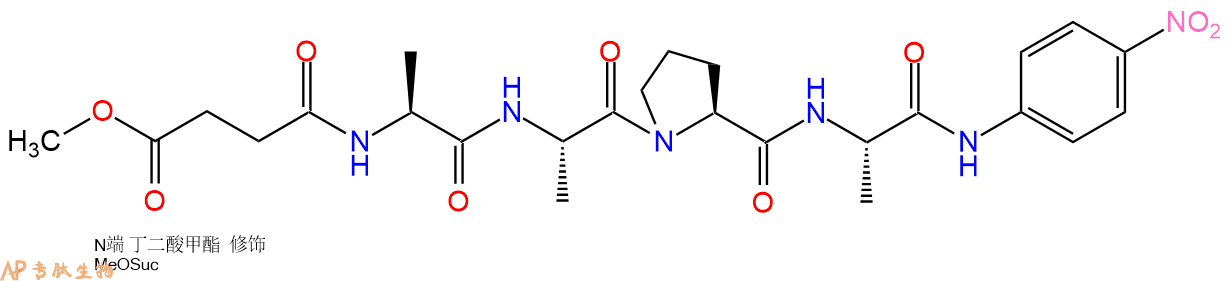 专肽生物产品四肽MeOSuc-Ala-Ala-Pro-Ala-对硝基苯胺99232-64-1