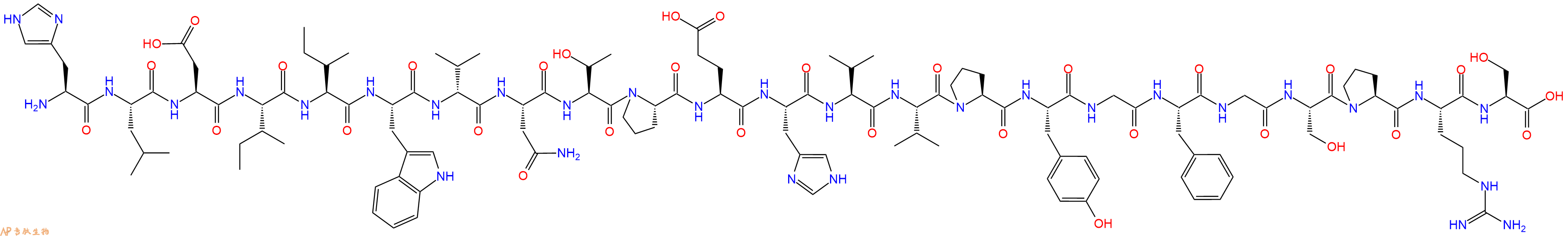 专肽生物产品[DVal22, Phe33]-BigEndothelin-1(16-38), human