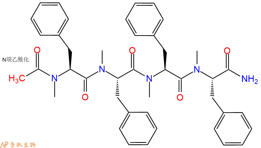 专肽生物产品四肽Ac-N-(NMe)Phe-N-(NMe)Phe-N-(NMe)Phe-N-(NMe)Phe-N1049832-34-9