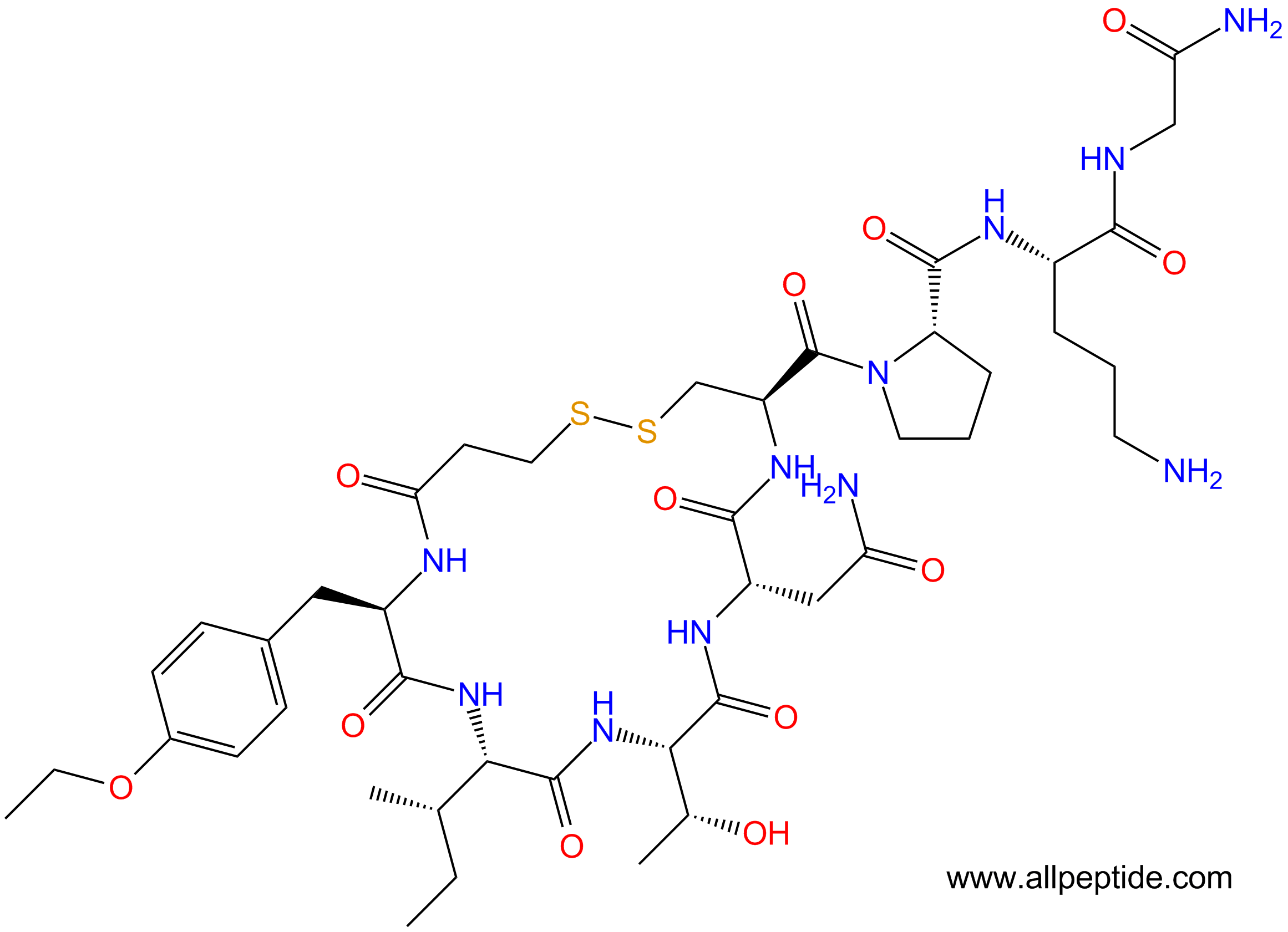 专肽生物产品醋酸阿托西班、Atosiban90779-69-4