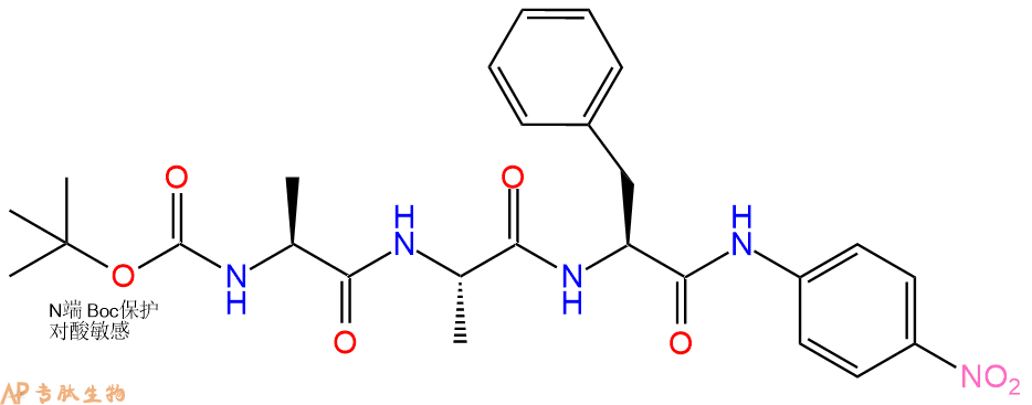 专肽生物产品三肽Boc-Ala-Ala-Phe-对硝基苯胺70968-20-6