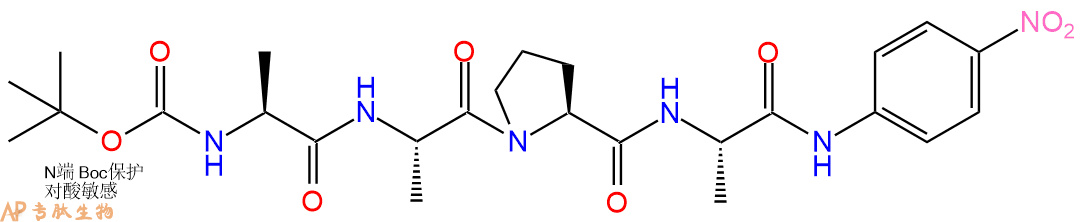 专肽生物产品四肽Boc-Ala-Ala-Pro-Ala-对硝基苯胺121570-42-1