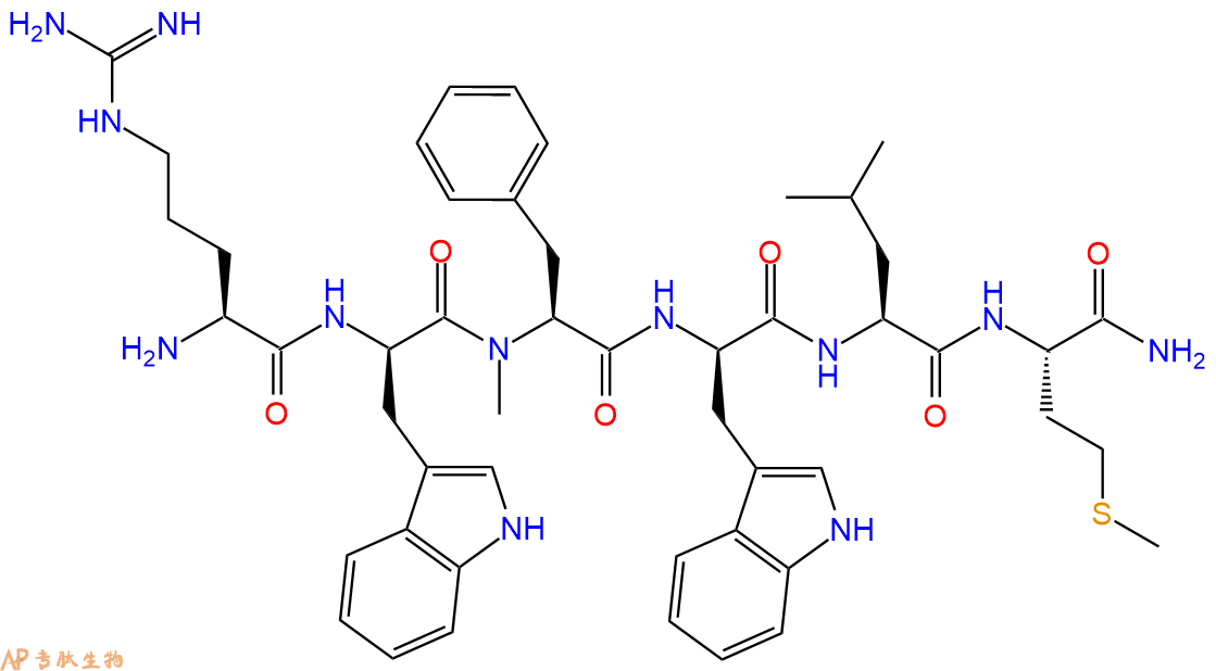 专肽生物产品P物质肽[Arg6, DTrp7, 9, N-(NMe)Phe8]- Substance P(6-11)115150-59-9