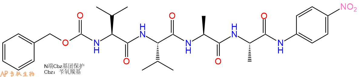 专肽生物产品四肽Cbz-Val-Val-Ala-Ala-对硝基苯胺117507-18-3