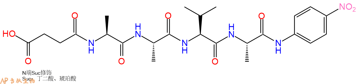 专肽生物产品琥珀酰-丙氨酰-丙氨酰-丙氨酰-丙氨酰-对硝基苯胺108322-03-8