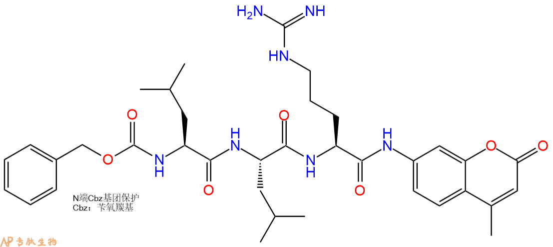 专肽生物产品Z-亮氨酰-亮氨酰-精氨酸-AMC、Cbz-Leu-Leu-Arg-AMC90468-17-0