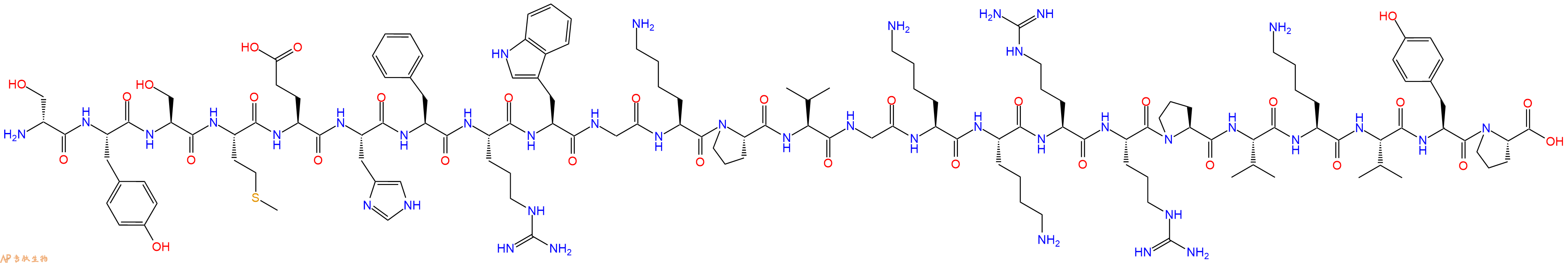 专肽生物产品促肾上腺皮质激素(D-Ser1)-ACTH (1-24) (human, bovine, rat)18067-65-7/26469-81-8