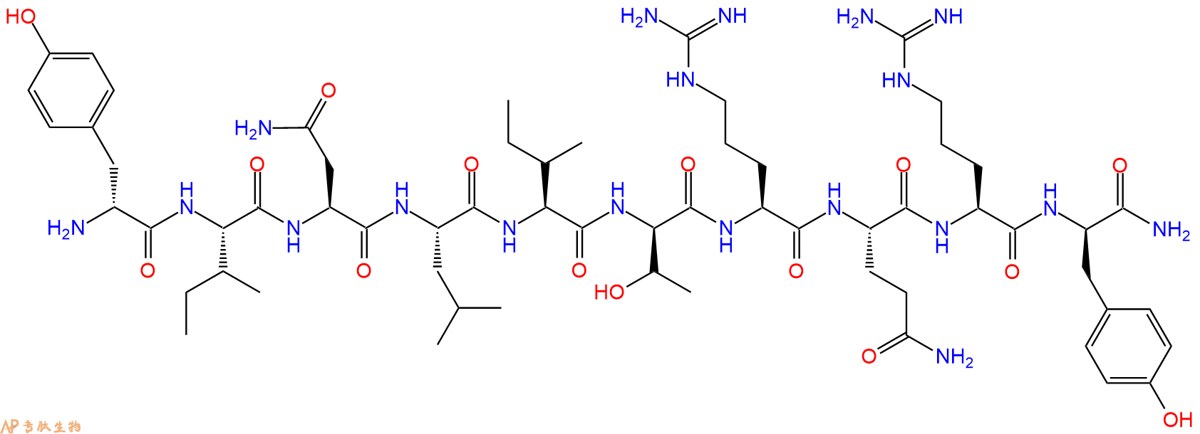 专肽生物产品DTyr-I-ASN-L-I-DTHR-Arg-Gln-Arg-DTyr-NH2163887-48-7