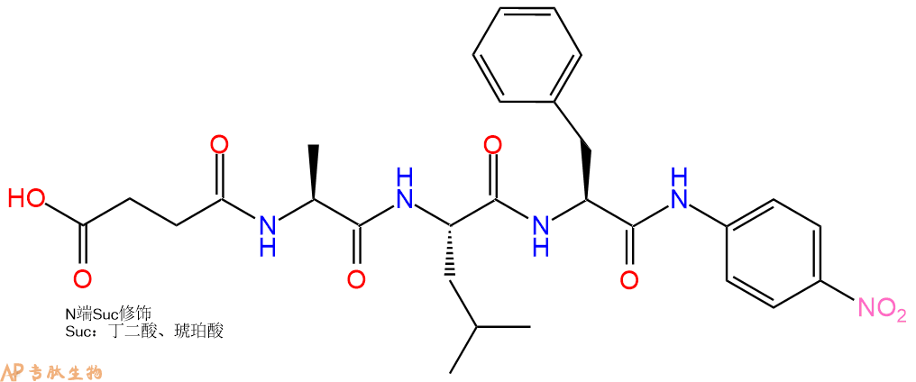 专肽生物产品三肽Suc-Ala-Leu-Phe-对硝基苯胺106815-01-4