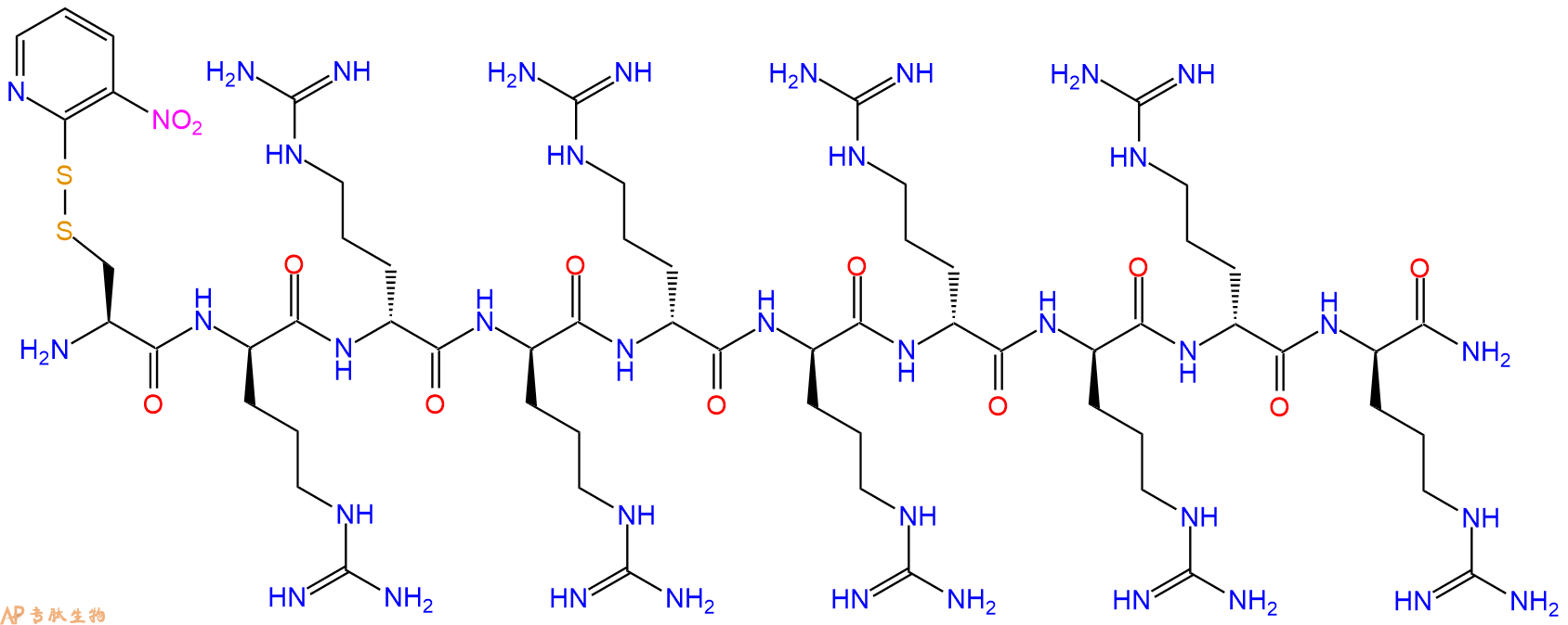 多肽生物产品H-Cys(NPys)-D-Arg-D-Arg-D-Arg-D-Arg-D-Arg-D-Arg-D-1676104-79-2
