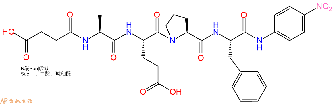 专肽生物产品肽基脯氨酰异构酶底物：Suc-AEPF-对硝基苯胺128802-76-6