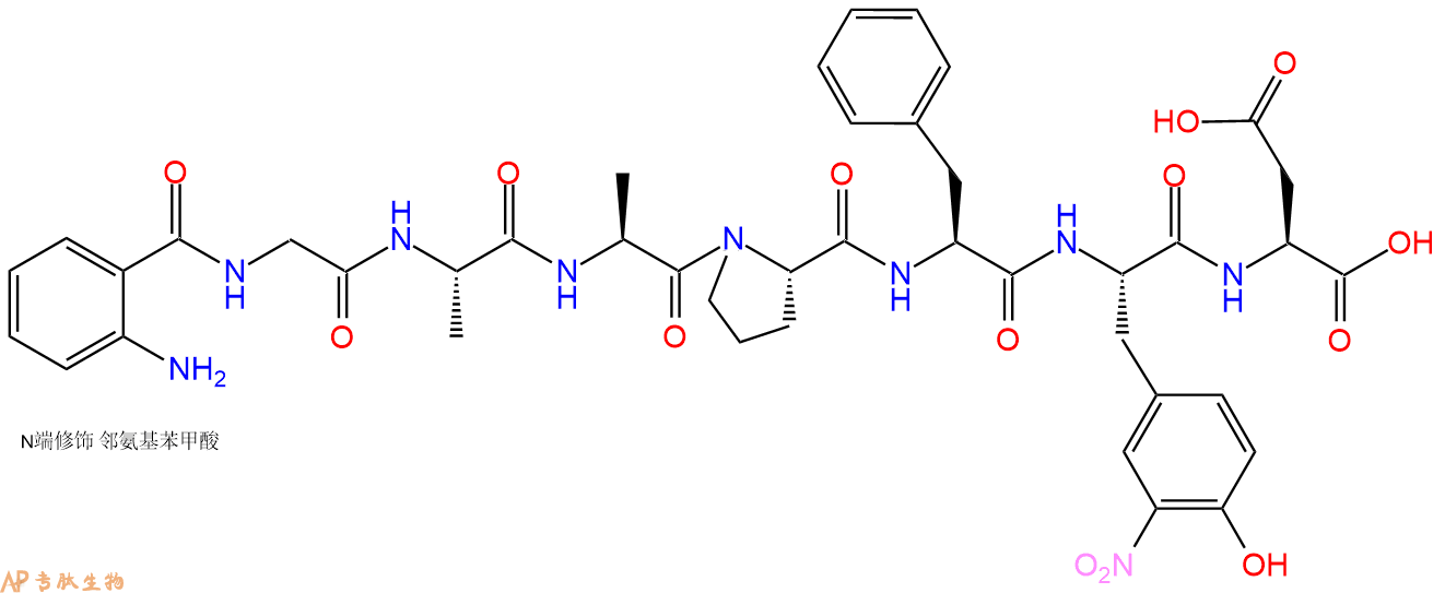 专肽生物产品七肽Abz-GAAPF-Y(3NO2)-D142689-23-4