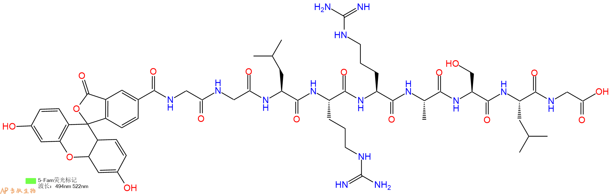 专肽生物产品FAM-肯普肽、FAM-GG-Kemptide