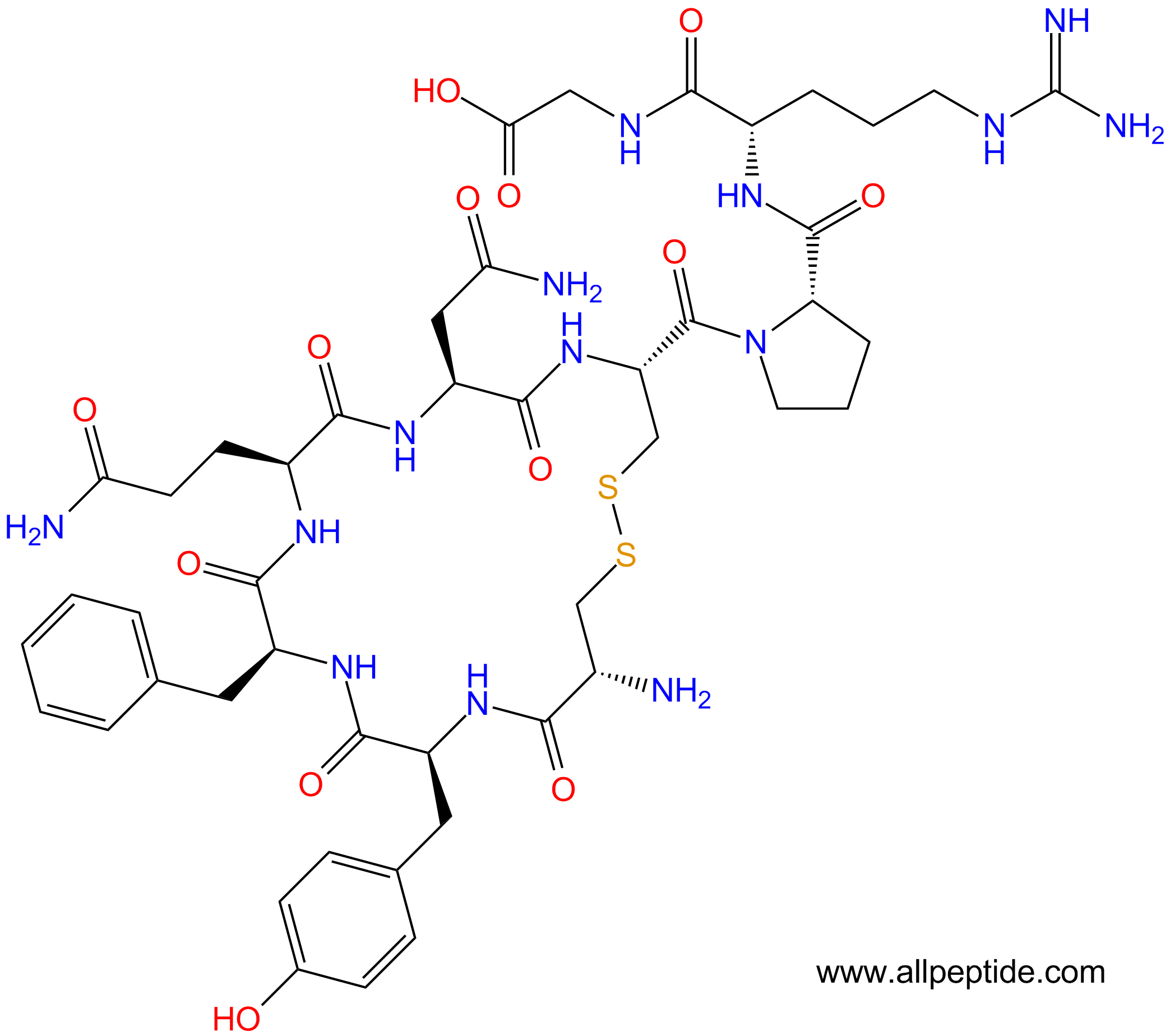 专肽生物产品[Arg8]-Vasopressin(freeacid)net25255-33-8