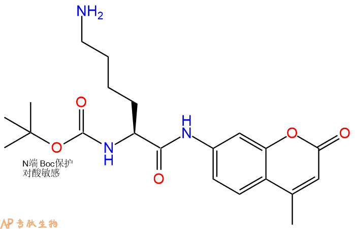 多肽生物产品AMC修饰肽：Boc-Lys-7-氨基-4-甲基香豆素116883-12-6