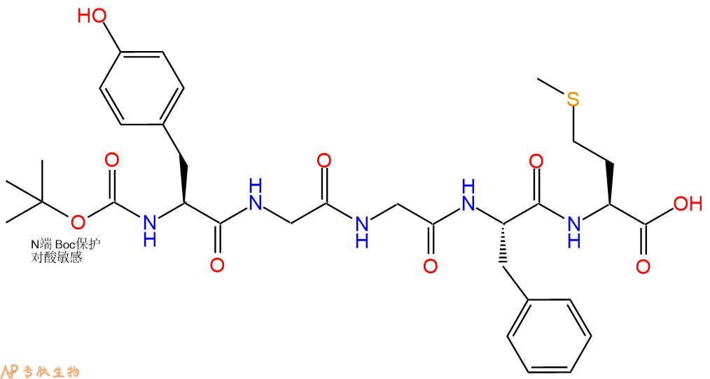 专肽生物产品脑啡肽Boc-Met-Enkephalin59481-77-5