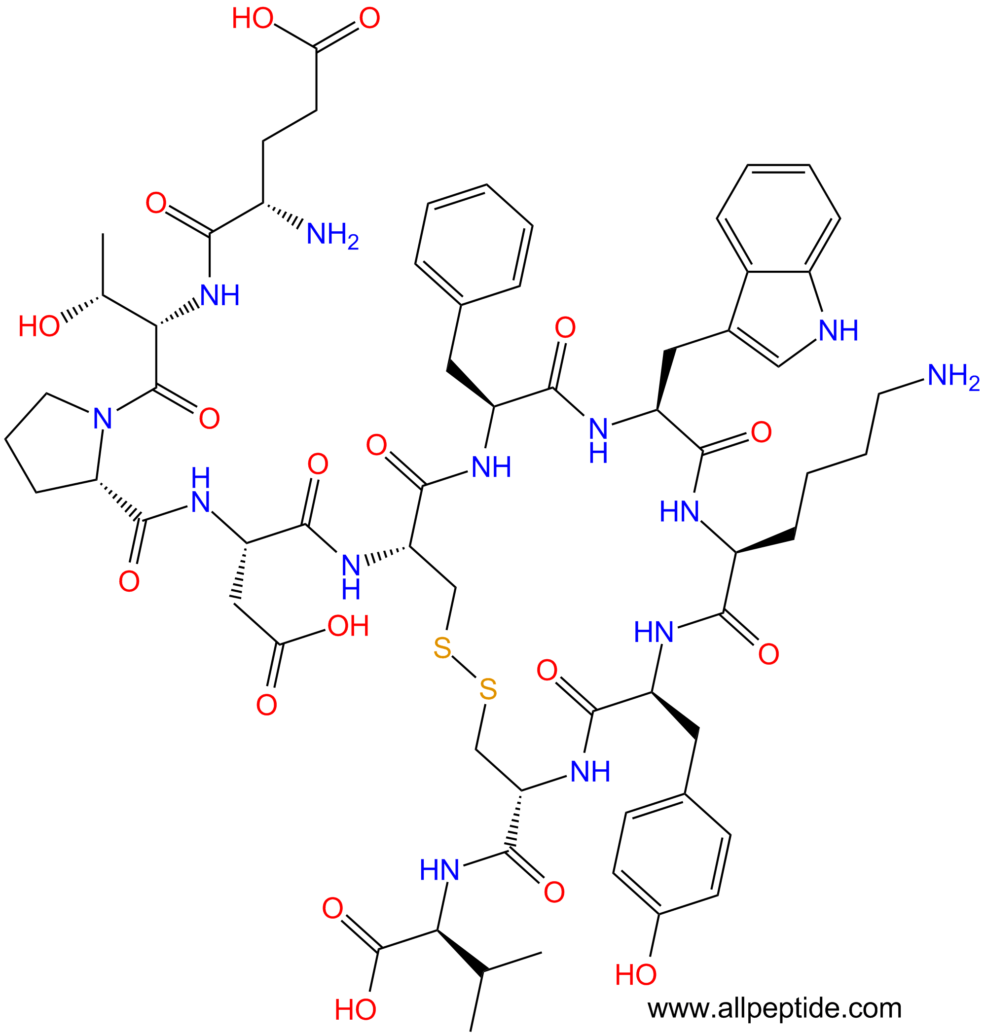 专肽生物产品尿紧张素UrotensinII, human、Urotensin II (114-124), human251293-28-4