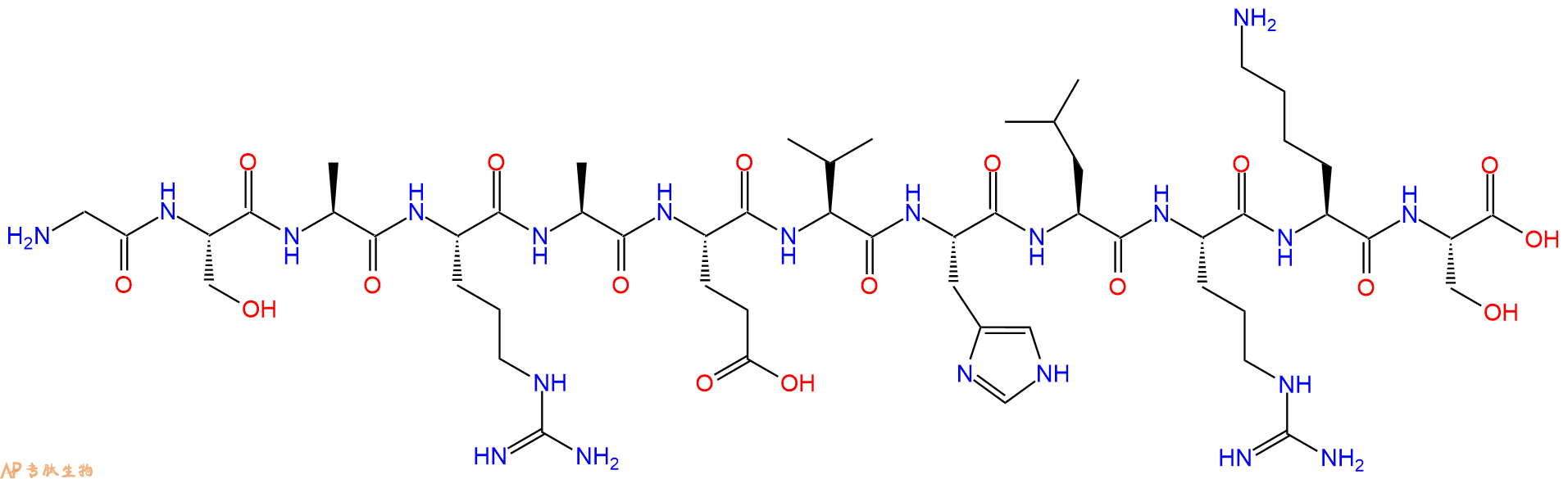 专肽生物产品十二肽GSARAEVHLRKS1206882-66-7