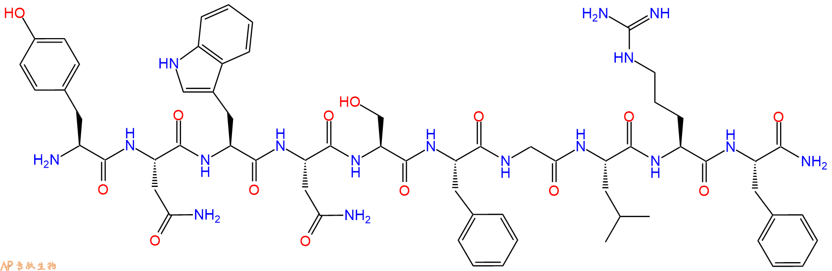 专肽生物产品亲吻促动素-10(人源)、Kisspeptin-10, Metastin(45-54), Human374675-21-5