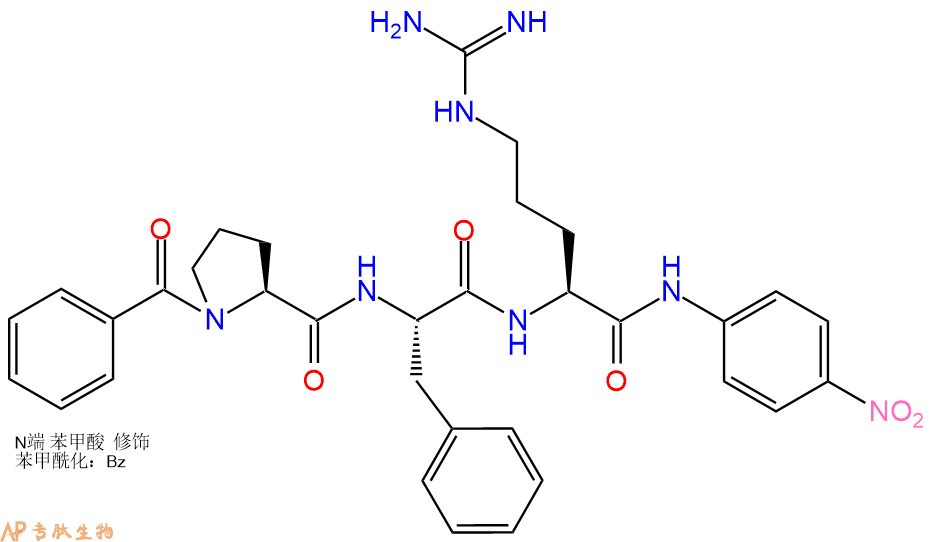 专肽生物产品标记肽Bz-PFR-对硝基苯胺59188-28-2