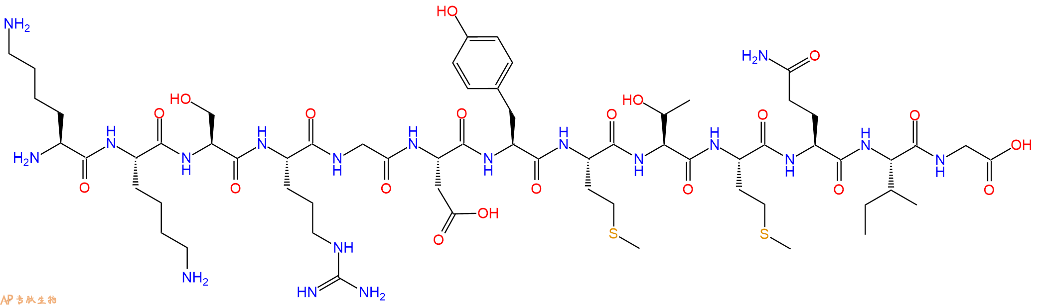 多肽生物产品KKSRGDYMTMQIG143364-95-8