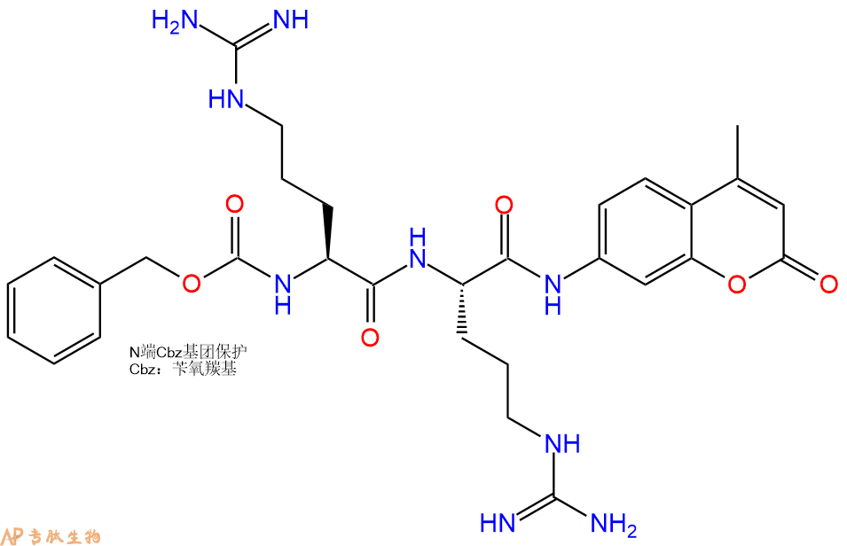 专肽生物产品Z-精氨酸-AMC、Cbz-Arg-Arg-AMC88937-61-5