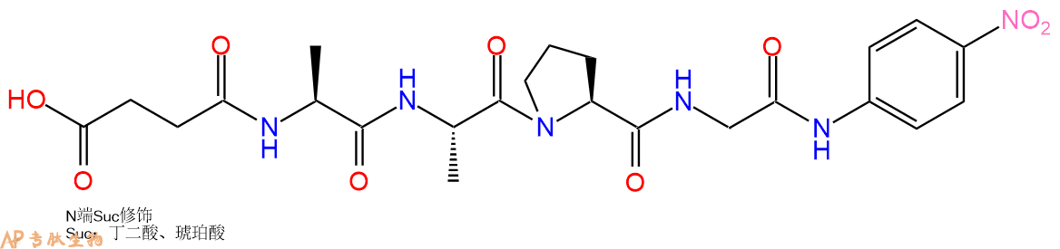 专肽生物产品酶底物多肽Suc-Ala-Ala-Pro-Gly-pNA